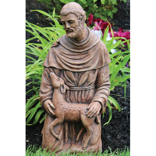 Saint Francis with Fawn Garden Statue