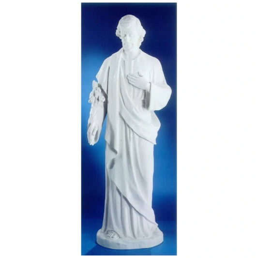 Carrara Marble Saint Joseph Made in Italy Sculpture St. Giuseppe Life Size statue