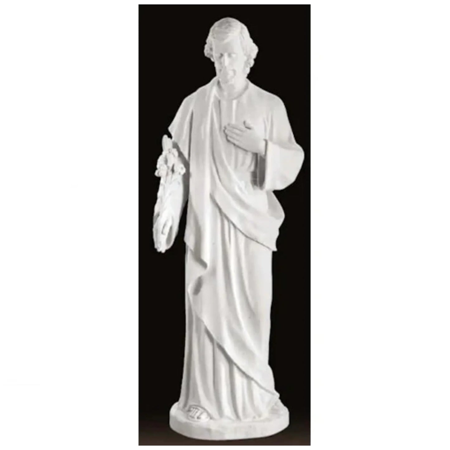 Carrara Marble Saint Joseph Made in Italy Sculpture St. Giuseppe Life Size statue