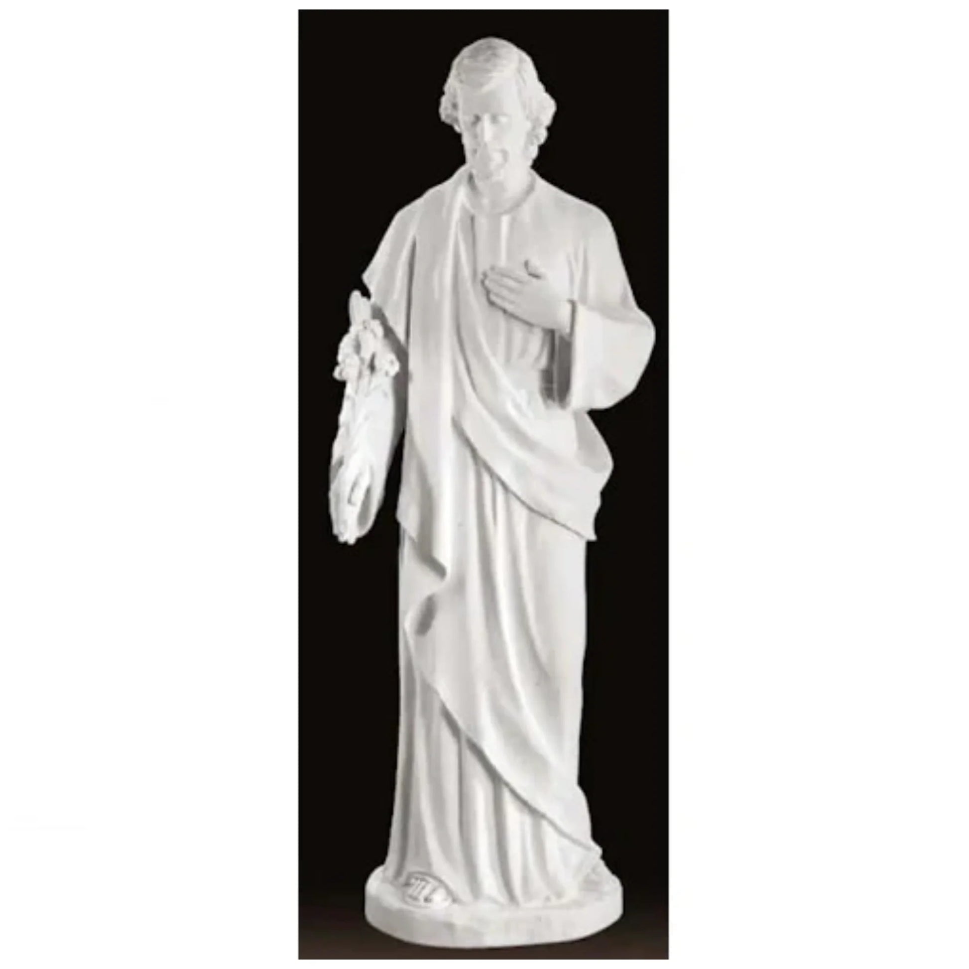 Carrara Marble Saint Joseph Made in Italy Sculpture St. Giuseppe Life Size statue