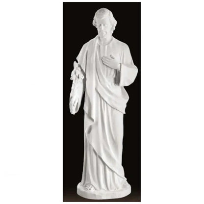 Carrara Marble Saint Joseph Made in Italy Sculpture St. Giuseppe Life Size statue