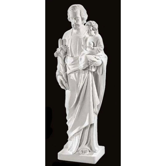 Carrara Marble Saint Joseph Made in Italy Sculpture St. Giuseppe