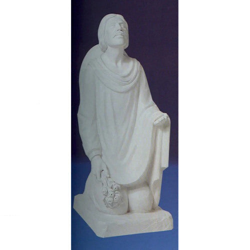 Saint Juan Diego Marble Religious Sculpture
