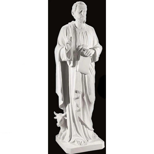 Carrara Marble Saint Luke Made in Italy Sculpture San Luca Statue