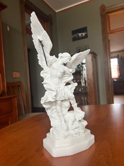 Inspired sculpture of  Guido Reni Saint Michael replica from painting