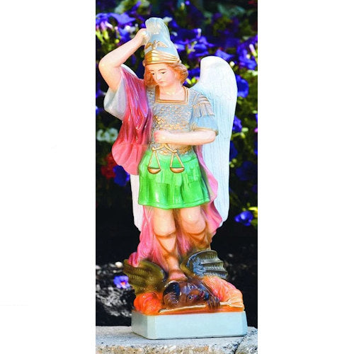 Saint Michael Sculpture 19" High Classical Coloring