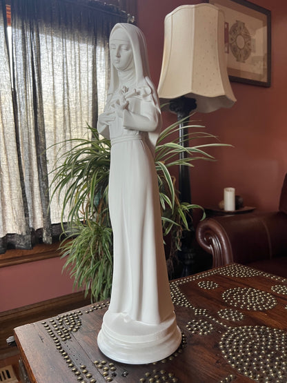 Catholic Saint Rita heirloom statue handcrafted by Italian artisans