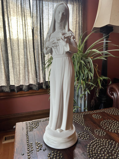 Saint Rita of Cascia Italian alabaster devotional figure for church or home
