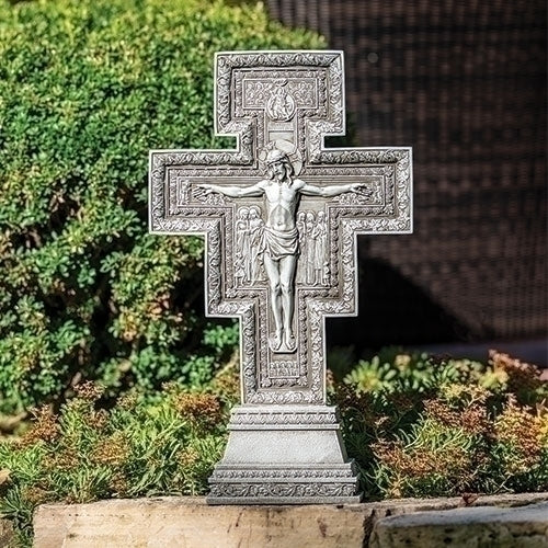 San Damiano Cross Religious Garden Sculpture Crucifix Statue Franciscan