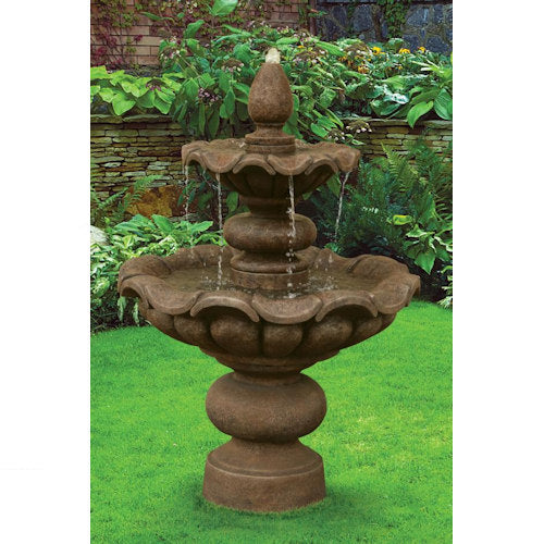 Scallop Globe Two Tier Fountain 67" High