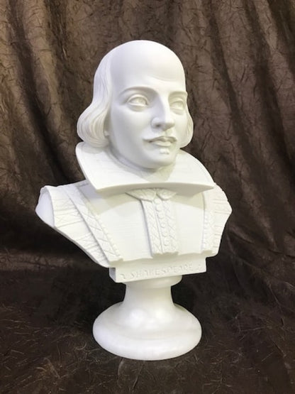Sculpture Bust of William Shakespeare Statue Figurine Head Portrait