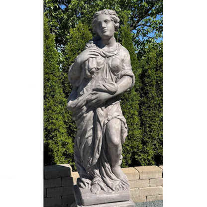 Winter Goddess Women life-size cast stone sculpture  outdoor garden statue