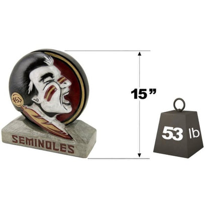 Florida State University Seminole College Mascot sculpture size comparison plus weight