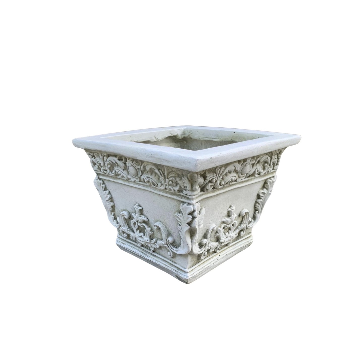 Chateau Scroll Garden Planters – Set of 3 close up of medium vase size