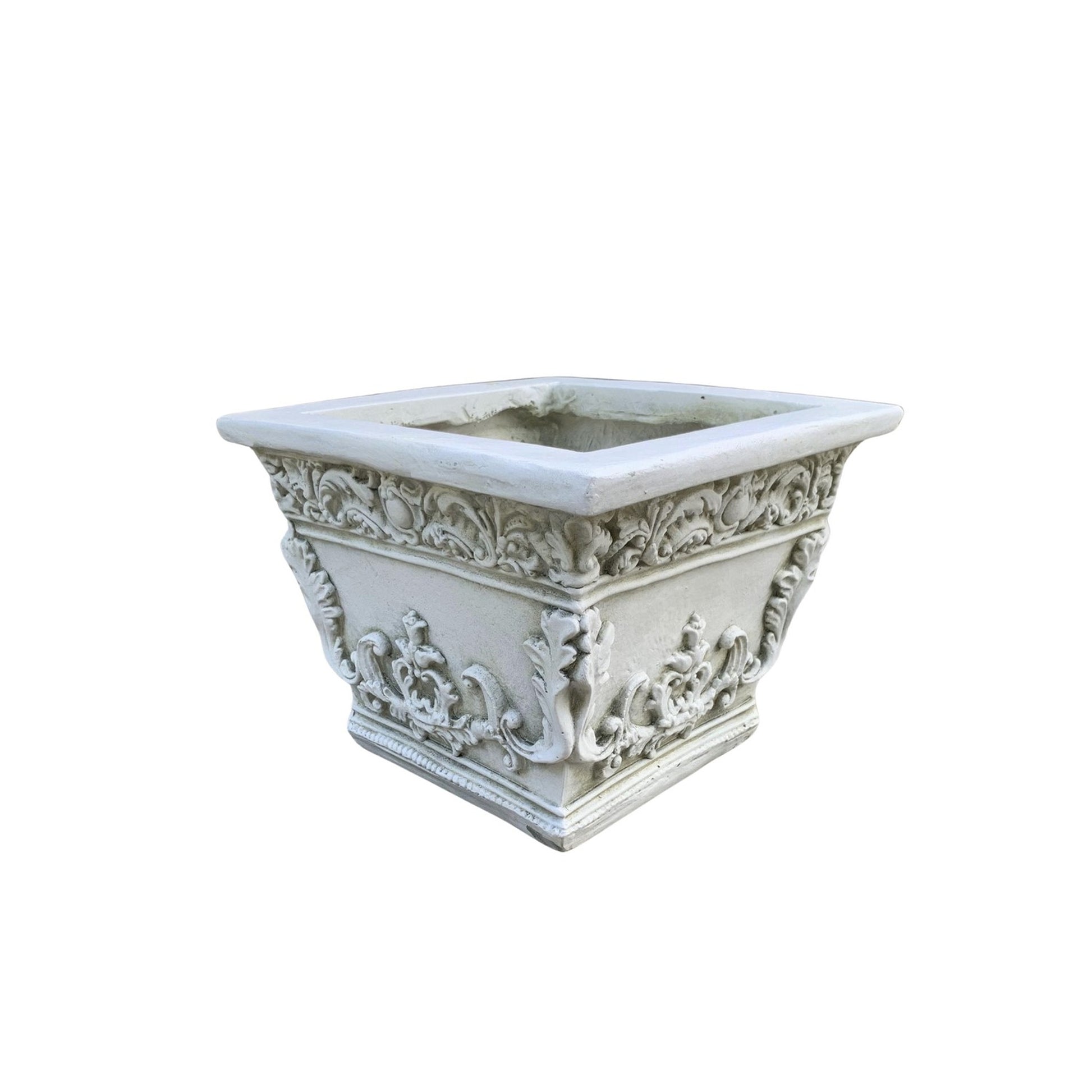 Chateau Scroll Garden Planters – Set of 3 close up of medium vase size
