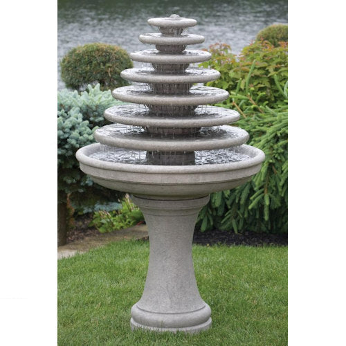 Seven Tier Gozo Fountain On Pedestal