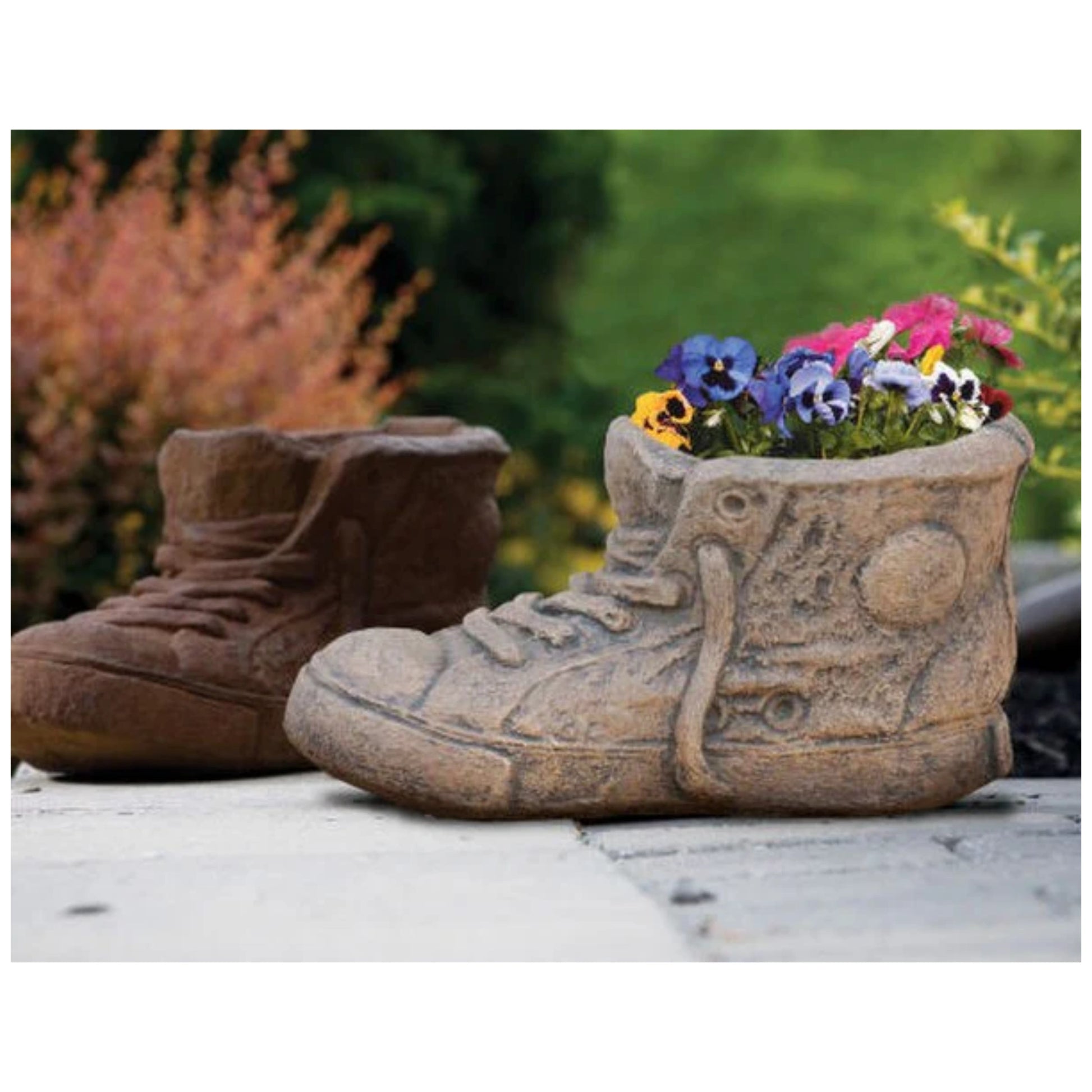 sports planter sneakers shoe gym garden decorative planter cement