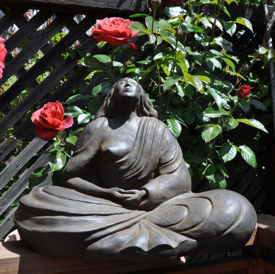 Sigrid Herr small Western Buddha sculpture feminine art meditation statue