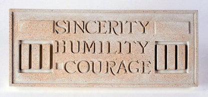 Sincerity Humility Courage Plaque by Frank Llyod Wright
