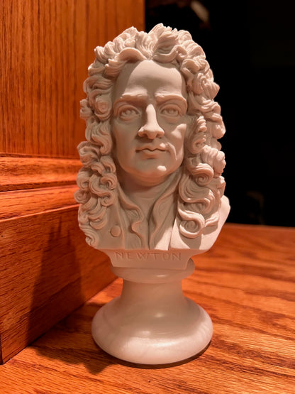 Sir Isaac Newton bust Physics Portrait of this famous mathematician sculpture