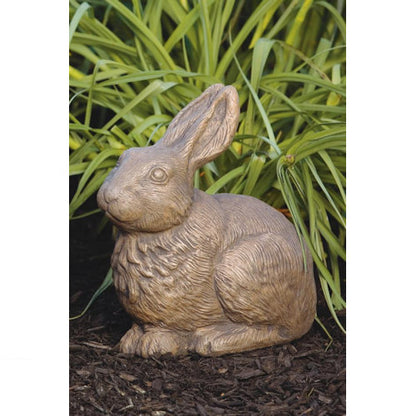 Sitting Rabbit Cement Garden Statue 12.5" High