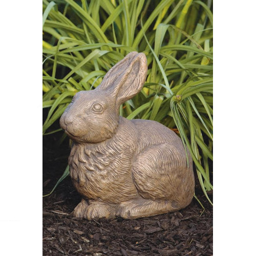 Sitting Rabbit Cement Garden Statue 12.5" High