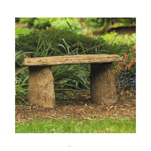 Slate Bench Garden Made of Cement Rustic Rugged Faux ridges artwork