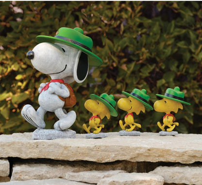 Snoopy and the Beagle Scouts Garden Statue Set of 4 sculpture hiking party
