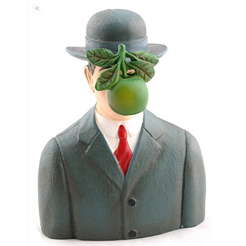 Artist Son of Man with Apple by Magritte Statue Pocket Museum artwork
