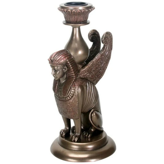 Egyptian Sphinx Candle Holder Decorative Artwork Sculpture Figurine