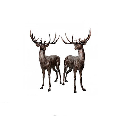 Majestic Buck Pair Statues Left & Right 78" High