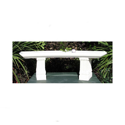 American made curved garden bench with 6.5 foot radius