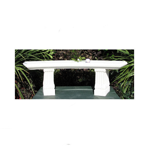 American made curved garden bench with 6.5 foot radius