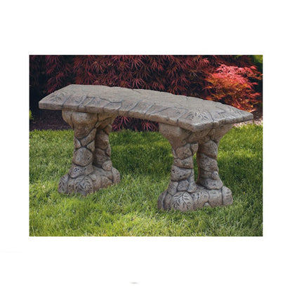 Stone Curved Garden Bench Cement High Quality Seat Two People