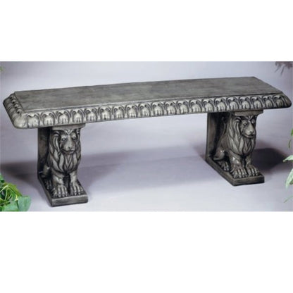 Lion Bench Massive heavyweight Parisian Park Heirloom Seating Cement
