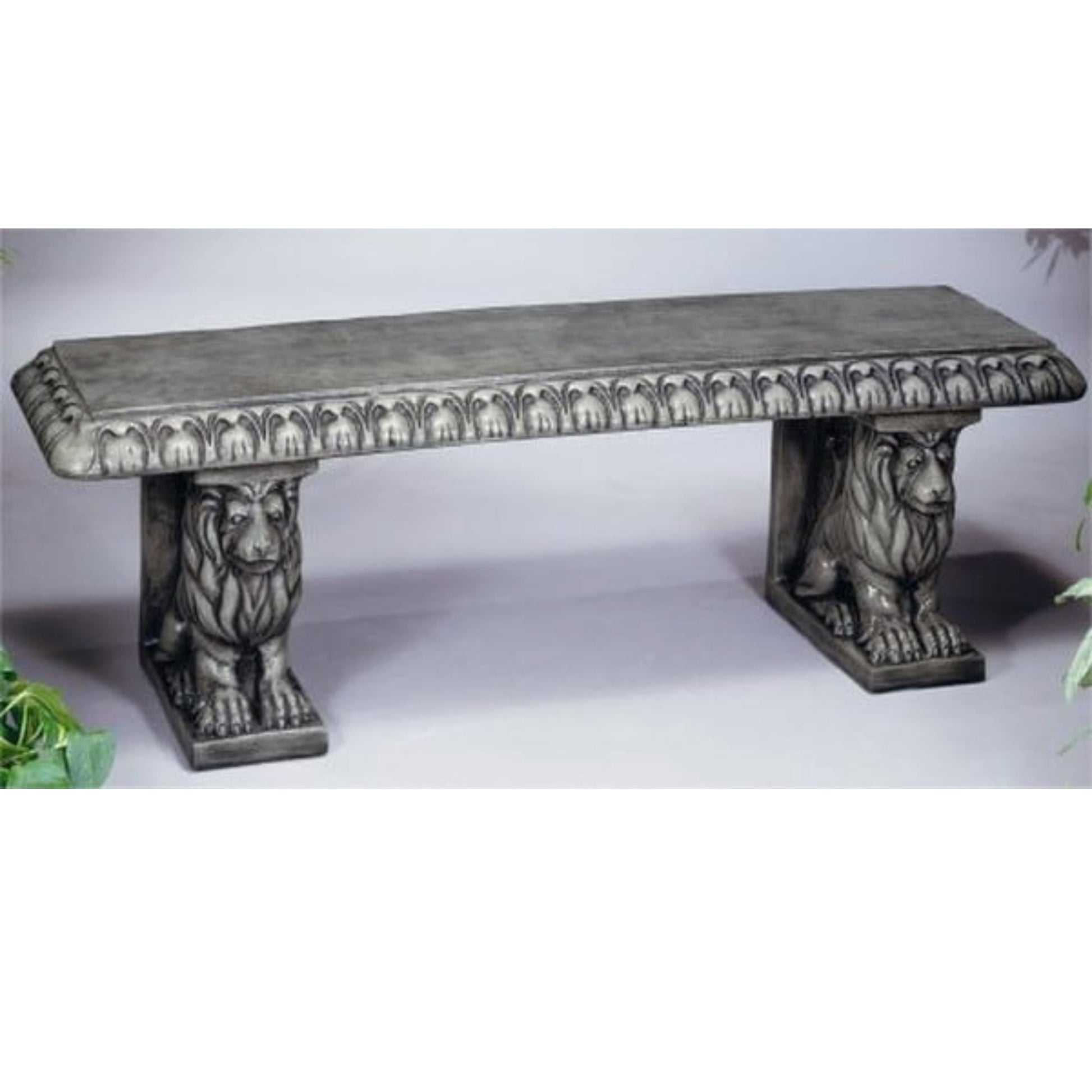 Lion Bench Massive heavyweight Parisian Park Heirloom Seating Cement