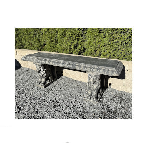 Lion Bench Massive heavyweight Parisian Park Heirloom Seating Cement