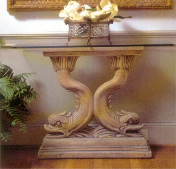Cement table base Double Dolphin Table Base Roman Design
