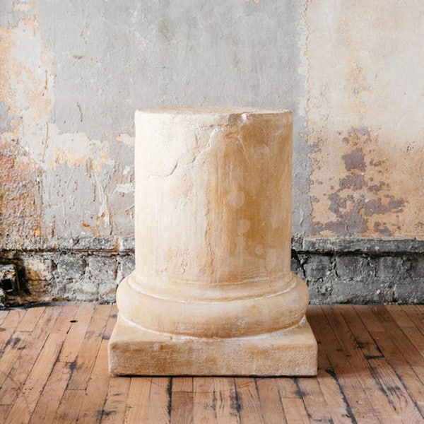 Italian Tuscan Pillar Table Base Dinning Dinner Pedestal Decorative Plaster
