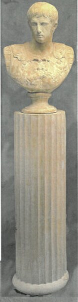 Fluted With Round Base Column Pedestal for busts statues vases base
