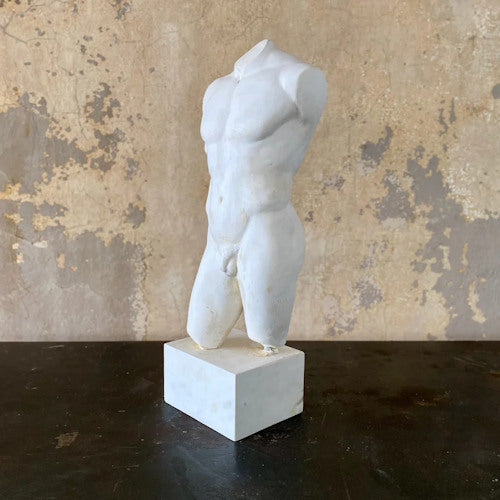 Torso male nude of Antiquity Greek and Roman Plaster Gladiator statue