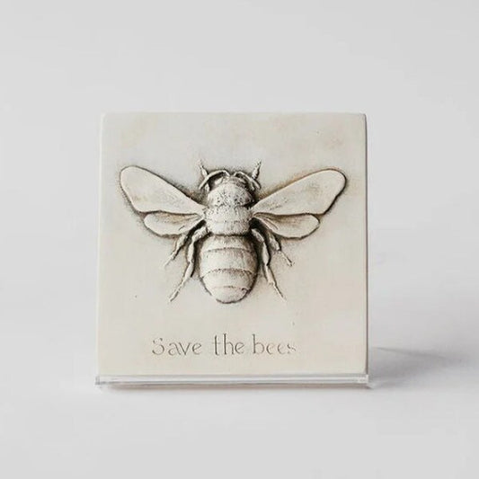 Save the Bees Wall Plaque raising awareness sculptural relief statue
