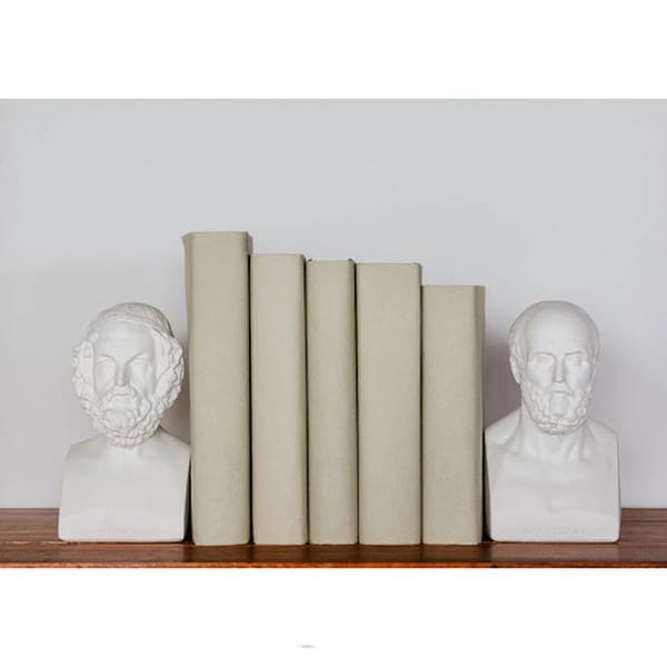 Homer and Aristotle Bookends Sculptures