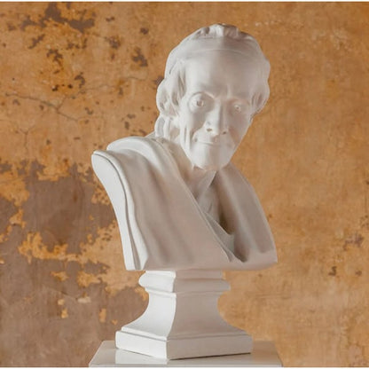 Voltaire Bust by Houdon Sculpture French Philosopher Statue signed art
