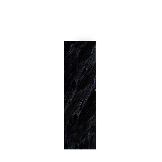 Modern black marble pedestal column for sculpture display