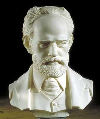 Pyotr Ilyich Tchaikovsky Peter Ilyich Marble Bust Close UP of Face Composer