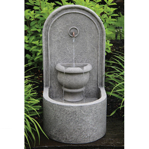 Terrace Villa Cement Urn Wall Fountain elegance of Mediterranean gardens 