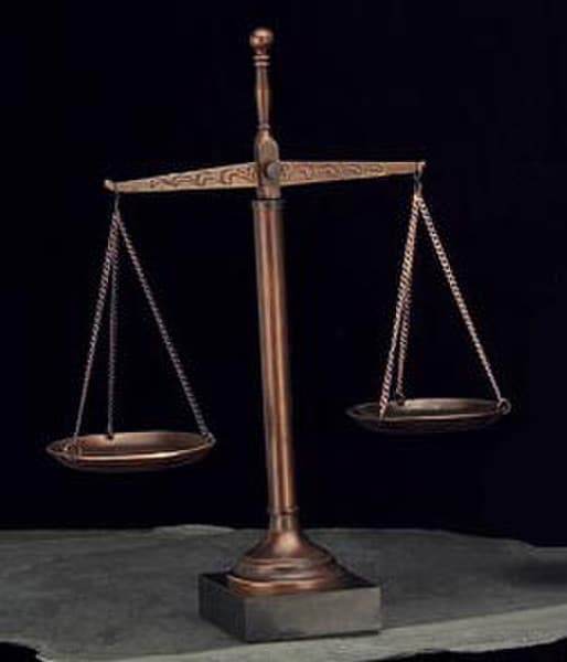 The Justice Scales Metal Sculpture Gift for Law Decorating Depiction