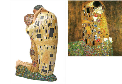 The Kiss Man and Woman Hugging Statue by Gustav Klimt inspired by Painting 