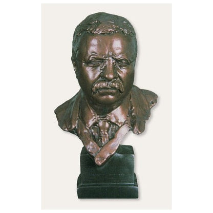 Theodore Roosevelt Portrait Bust Sculpture by Gleb Derujinsky statue